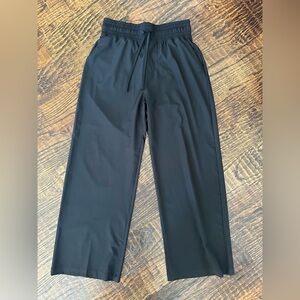 Albion Audrey Trouser Black Wide Leg Pants Size L 29” Inseam